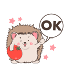 ハリネズミ✖️トマトのにっこりスタンプ（個別スタンプ：10）