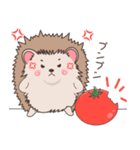 ハリネズミ✖️トマトのにっこりスタンプ（個別スタンプ：18）
