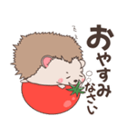 ハリネズミ✖️トマトのにっこりスタンプ（個別スタンプ：21）