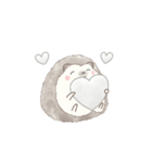 ハリネズミと推し活*白（個別スタンプ：4）