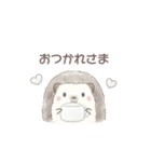 ハリネズミと推し活*白（個別スタンプ：18）