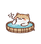 お風呂猫 ごはん中,（個別スタンプ：12）