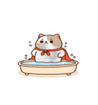 お風呂猫 ごはん中,（個別スタンプ：21）