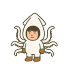 【ももず】イカになりたい（個別スタンプ：1）