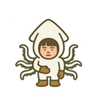 【ももず】イカになりたい（個別スタンプ：3）