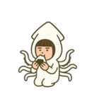 【ももず】イカになりたい（個別スタンプ：13）