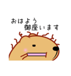 もふもふ動くきゃぴばら【敬語】（個別スタンプ：9）