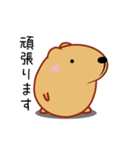 もふもふ動くきゃぴばら【敬語】（個別スタンプ：16）