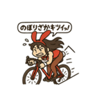 ロードバイクに乗るバニーガールスタンプ2（個別スタンプ：8）