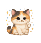 Vol.3☆【敬語/初夏】ふわふわ三毛猫（個別スタンプ：22）