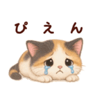 Vol.3☆【敬語/初夏】ふわふわ三毛猫（個別スタンプ：35）