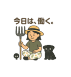 農場長ちゃん柄パン地獄② おうちチル編（個別スタンプ：5）