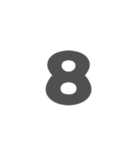 3-3ひらがな(グレー)アレンジ用等 平仮名（個別スタンプ：21）