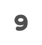 3-3ひらがな(グレー)アレンジ用等 平仮名（個別スタンプ：22）