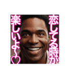 ♡恋愛が好きな乙女心の※ゲイの黒人男性♡（個別スタンプ：6）