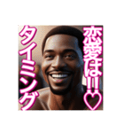 ♡恋愛が好きな乙女心の※ゲイの黒人男性♡（個別スタンプ：14）