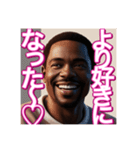 ♡恋愛が好きな乙女心の※ゲイの黒人男性♡（個別スタンプ：19）