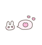 手書きうさぎ☆パステルカラー省スペース2（個別スタンプ：14）