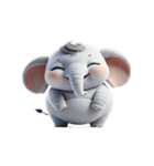 ぽっちゃりゾウ 不機嫌トーン（個別スタンプ：12）