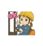うごくフォークリフトガール！（個別スタンプ：4）