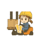 うごくフォークリフトガール！（個別スタンプ：8）