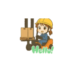 うごくフォークリフトガール！（個別スタンプ：9）