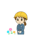 うごくフォークリフトガール！（個別スタンプ：13）