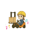 うごくフォークリフトガール！（個別スタンプ：15）