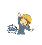 うごくフォークリフトガール！（個別スタンプ：16）