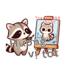 小さなアライグマの生活 (ベトナム) Ver6（個別スタンプ：8）