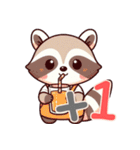 小さなアライグマの生活 (漢字) Ver6（個別スタンプ：28）