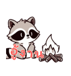 小さなアライグマの生活 (タイ) Ver6（個別スタンプ：7）