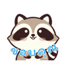 小さなアライグマの生活 (タイ) Ver6（個別スタンプ：19）