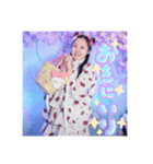 可愛い浴衣愛理たんを褒めて！♡（個別スタンプ：6）