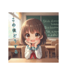 女子高生 日常 スタンプ（個別スタンプ：1）