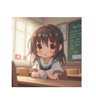 女子高生 日常 スタンプ（個別スタンプ：3）