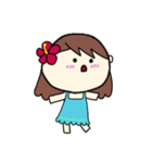 [アレンジ用]フラガール ハワイ 夏 3（個別スタンプ：24）