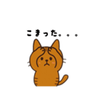 茶色猫日本語バージョン（個別スタンプ：6）