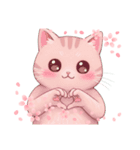 【ハート猫】（個別スタンプ：5）