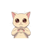 【ハートねこ】（個別スタンプ：2）