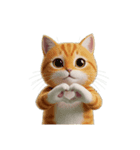 【ハートねこ】（個別スタンプ：8）