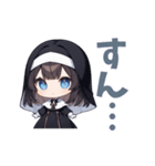無表情シスター（コスプレ）女の子スタンプ（個別スタンプ：2）