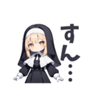 無表情シスター（コスプレ）女の子スタンプ（個別スタンプ：3）