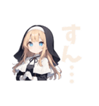 無表情シスター（コスプレ）女の子スタンプ（個別スタンプ：14）