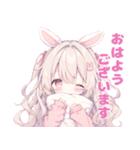 ももちゃんと代理ちゃんスタンプ（個別スタンプ：1）