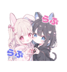 ももちゃんと代理ちゃんスタンプ（個別スタンプ：40）