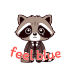 小さなアライグマの生活 (えいご) Ver6（個別スタンプ：1）