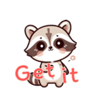 小さなアライグマの生活 (えいご) Ver6（個別スタンプ：11）