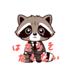 小さなアライグマの生活 (にほんご) Ver6（個別スタンプ：1）