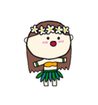 [アレンジ用]フラガール ハワイ 夏2（個別スタンプ：20）
